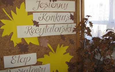 Powiatowy Turniej XIII Jesiennego Konkursu Recytatorskiego  ,,Podróż do krainy baśni i legend”